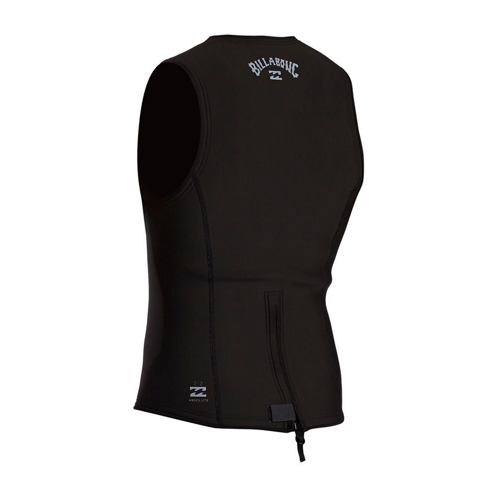 Billabong ABSOLUTE VESTE BACK ZIP - Top néoprène 2mm Homme black