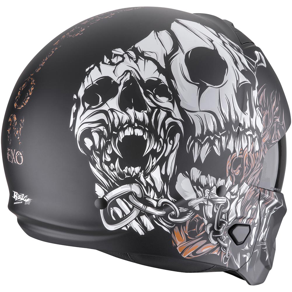 Scorpion - Casque Exo-Combat II Genesis Noir Mat / Blanc / Or