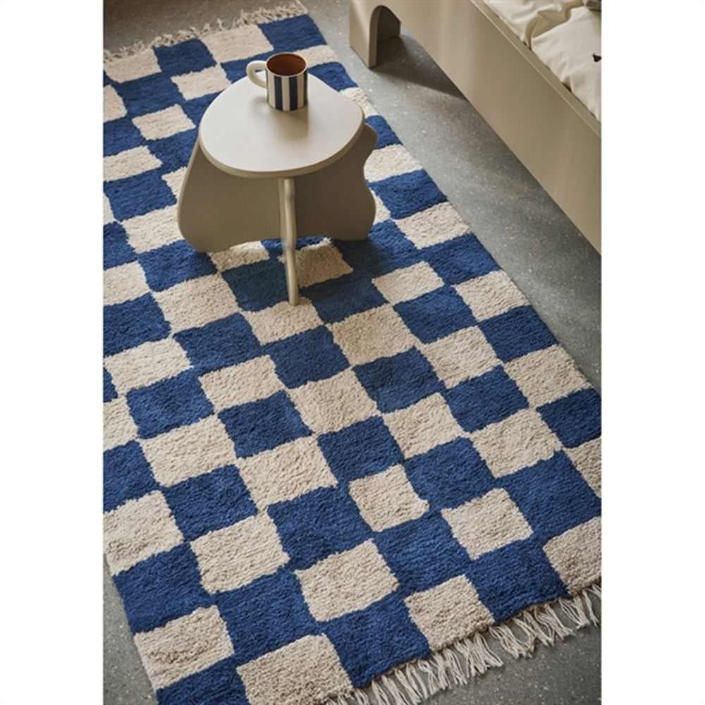 Mara Vaskbart Tæppe Deep Blue/Warm Sand