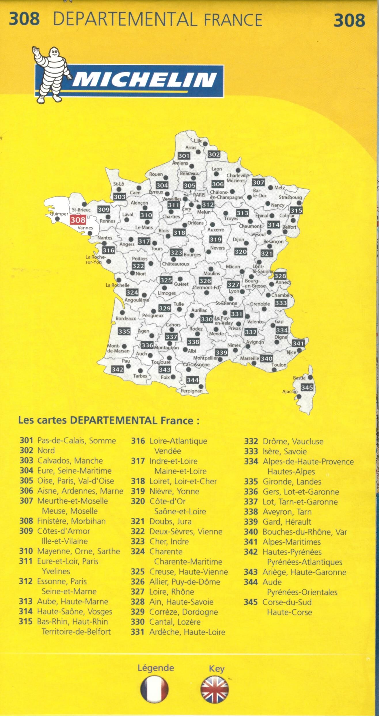 MICHELIN - 308 FINISTERE MORBIHAN