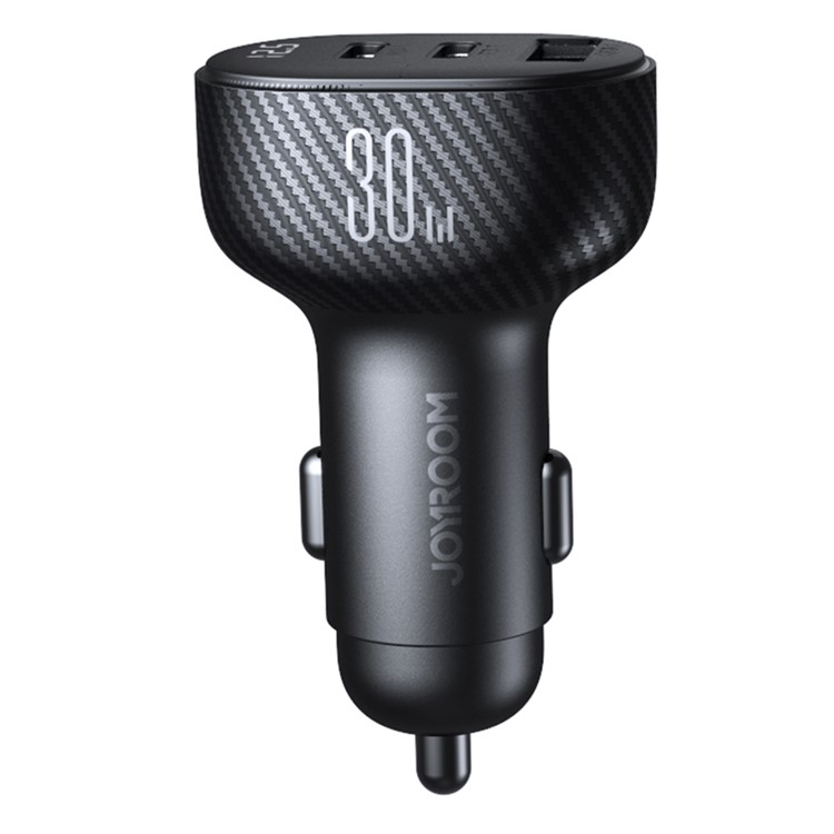 (30W/5A) USB A / 2x USB C Auto KFZ Ladegerät mit Digital Display   PD/QC 3.0 - Schwarz