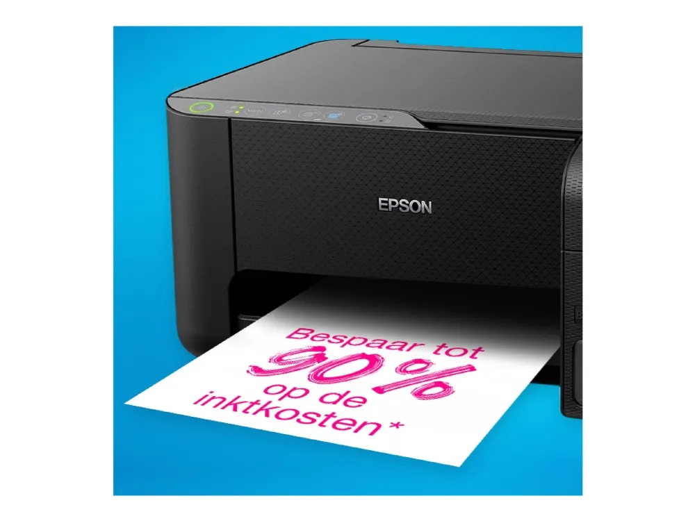 Epson EcoTank ET-2810 - Multifunktionsprinter - farve - blækprinter - ITS - A4 (medie) - op til 10 spm (udskriver) - 100 ark - USB, Wi-Fi - sort