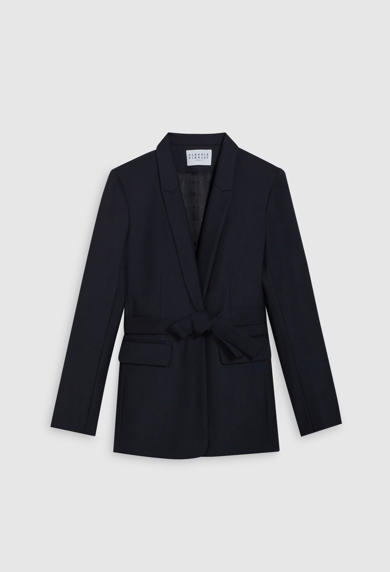 Veste de tailleur ceinturee