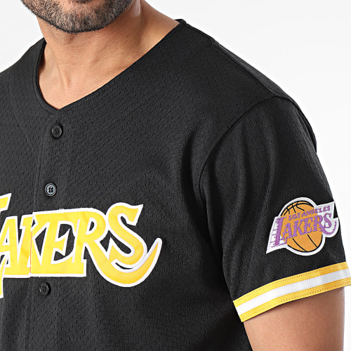 Maillot De Baseball On The Clock Mesh Los Angeles Lakers Noir
