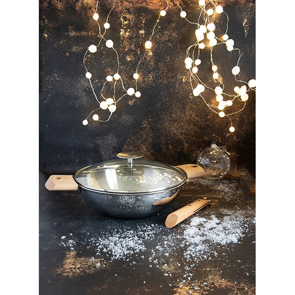 Wok inox Casteline 28 cm Cristel