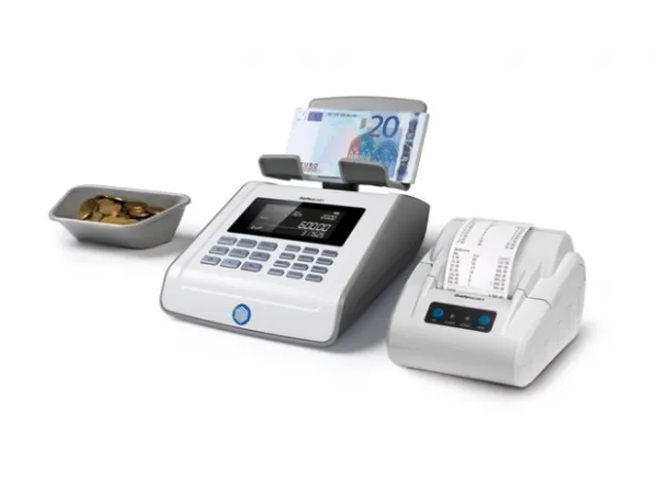 Safescan TP-230 - Etiketprinter - termisk linje - Rulle (5,8 cm) - 203 dpi - op til 60 mm/sek. - USB, seriel - sort