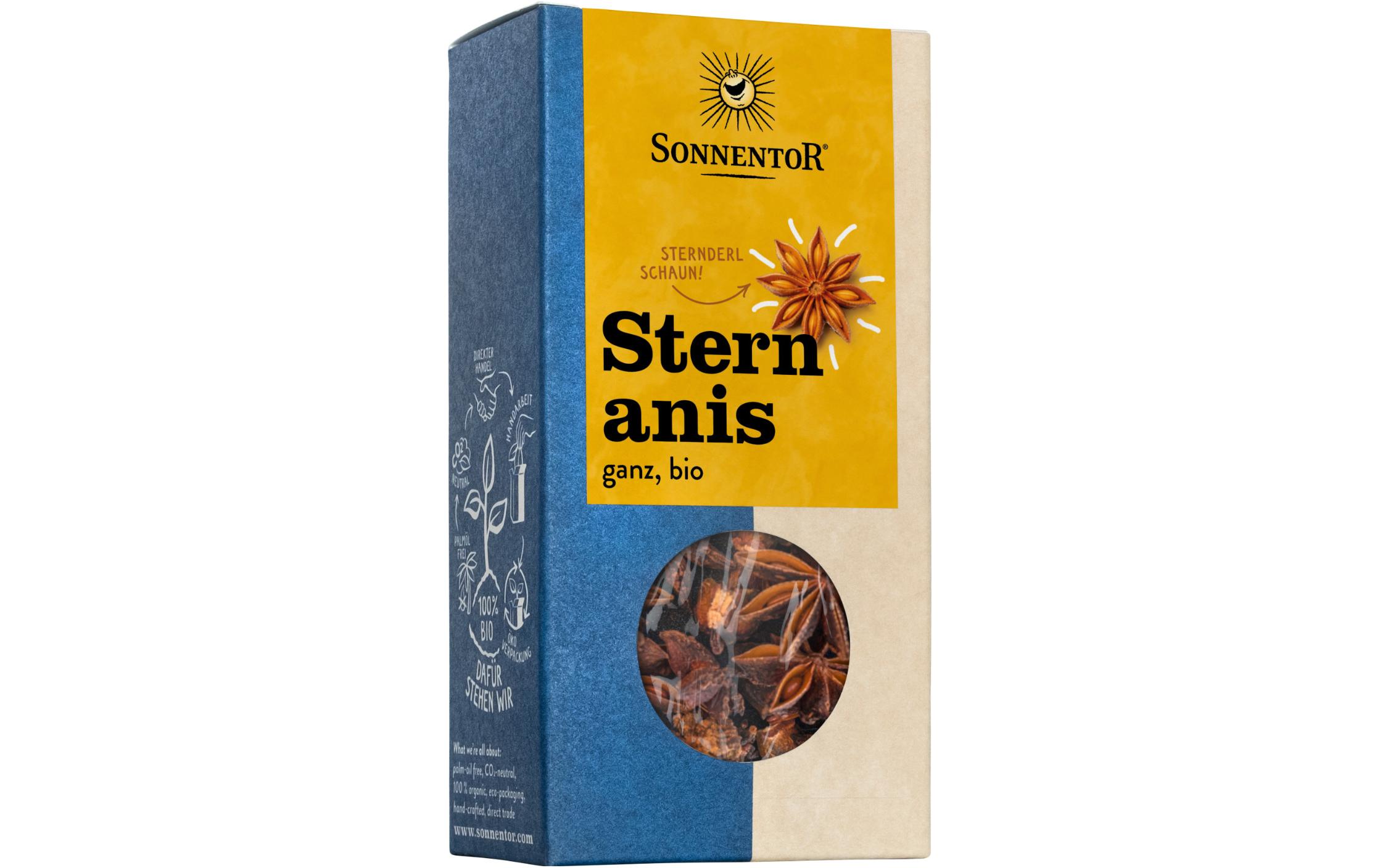 Gewürz Bio Sternanis ganz Beutel 25 gAnissterne in Bio-Qualität