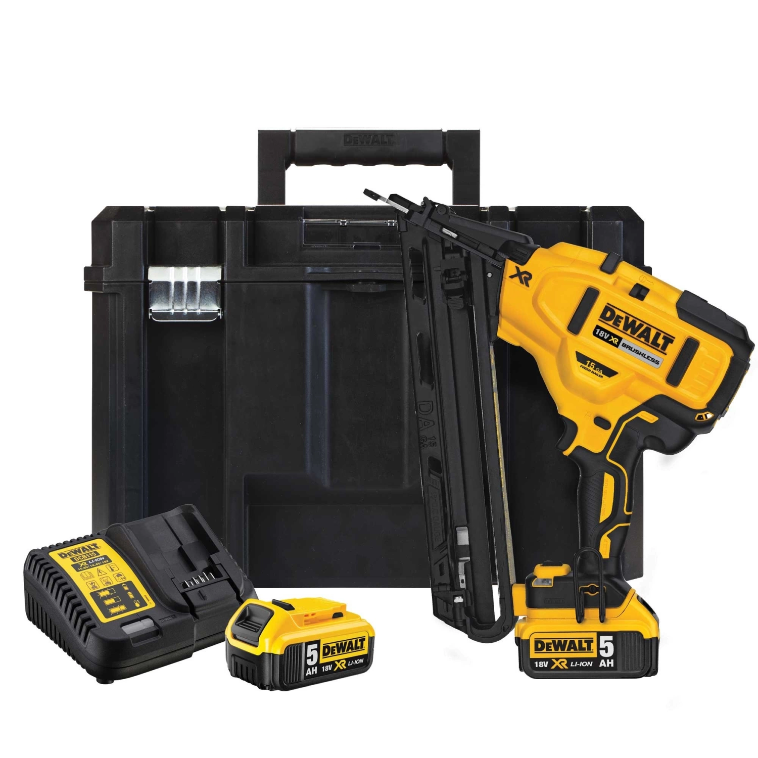 DeWALT DCN650P2 18V Li-Ion accu afwerktacker (2x 5.0Ah accu) in TSTAK