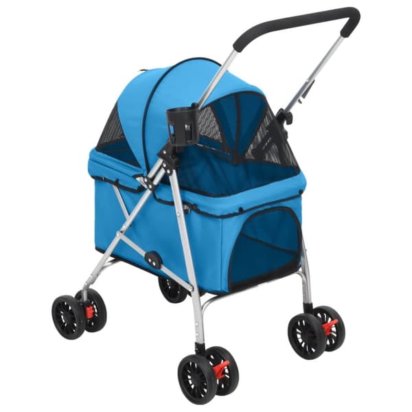 vidaXL Hundevogn sammenleggbar blå 76x50x100 cm oxford-stoff