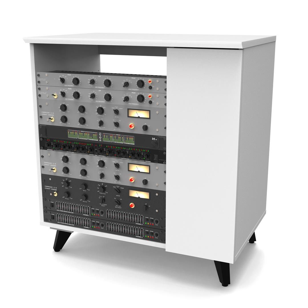 Glorious Modular Side Rack White voor Sound Desk en Workbench