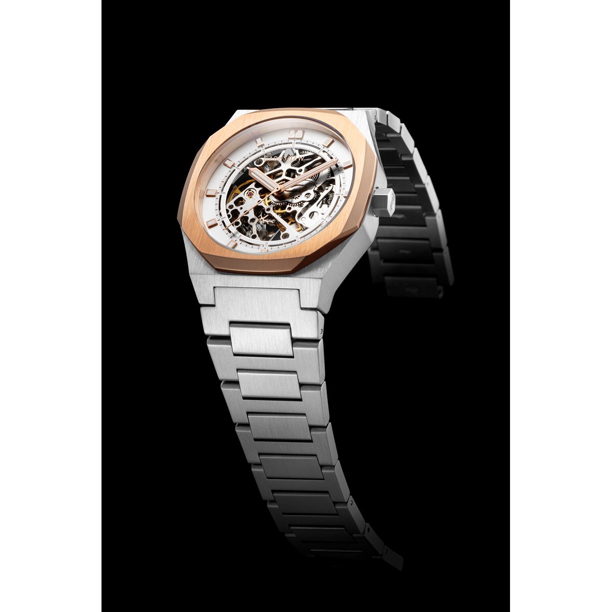 Montre automatique squelette en acier inoxydable DRAKE