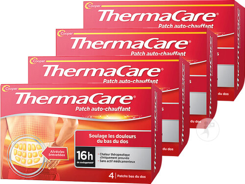 Pack de 4 Thermacare Patch Chauffant Douleurs Dos Et Muscles 4 Pièces