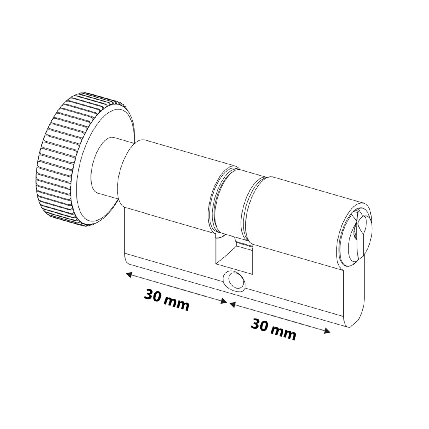 Starx 87.602.24 Profielcilinder - Knop - 60mm