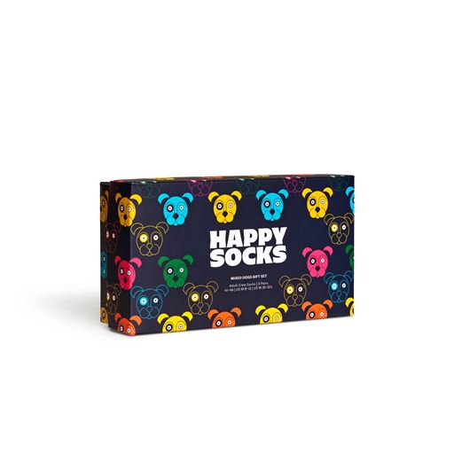 Happy Socks Mixed Dog Gaveæske 3-pak Strømper, Light Blue, 41-46