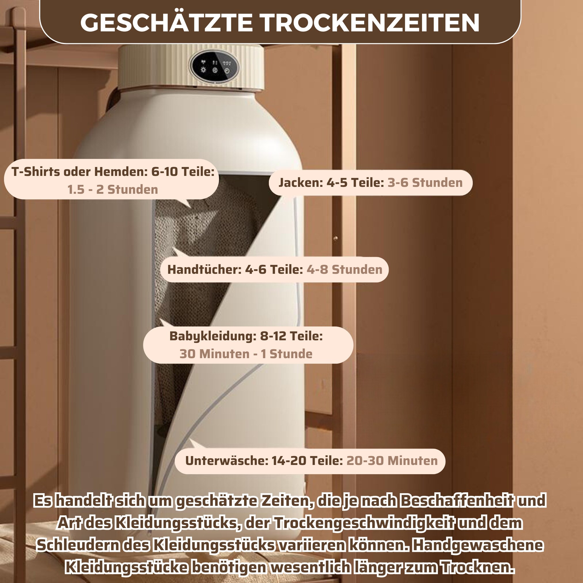 Starlyf® Elektrischer Wäschetrockner, klein und schmal zum Anhängen Cloth Dryer Set