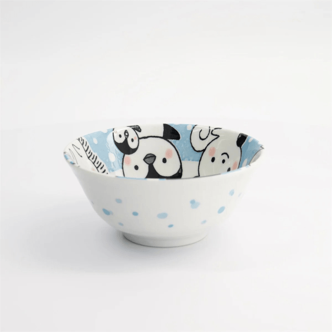 Kawaii Dieren Kom Blauw 15.5x6.8cm 500ml