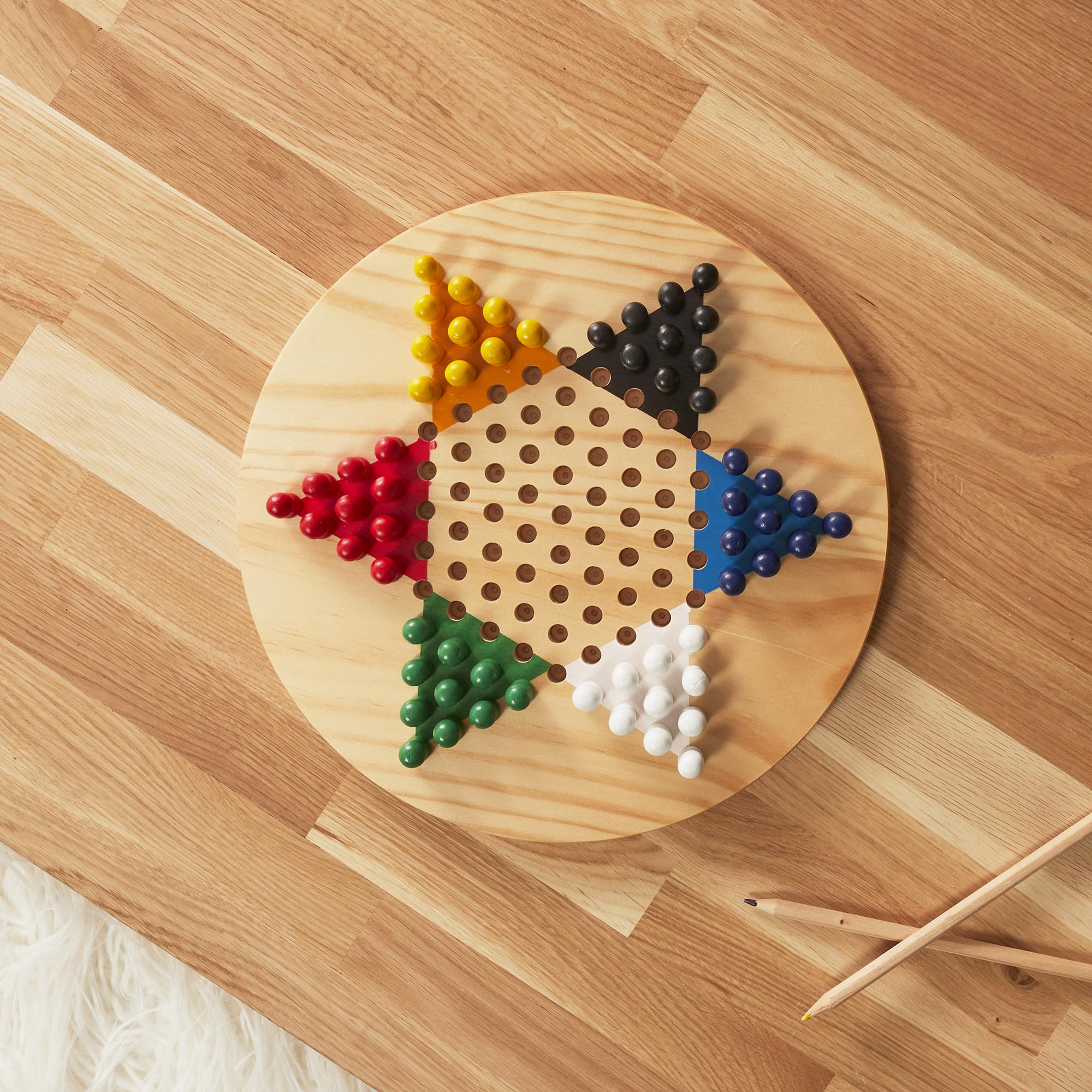 JEU DE DAMES CHINOISES EN BOIS