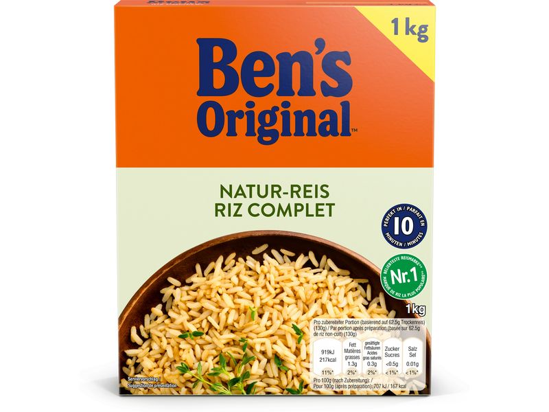 Ben's Original Vollreis 1 kg Einfach und schnell zubereitet