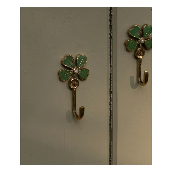 Doing Goods Patère en laiton Lucky Clover | Doré