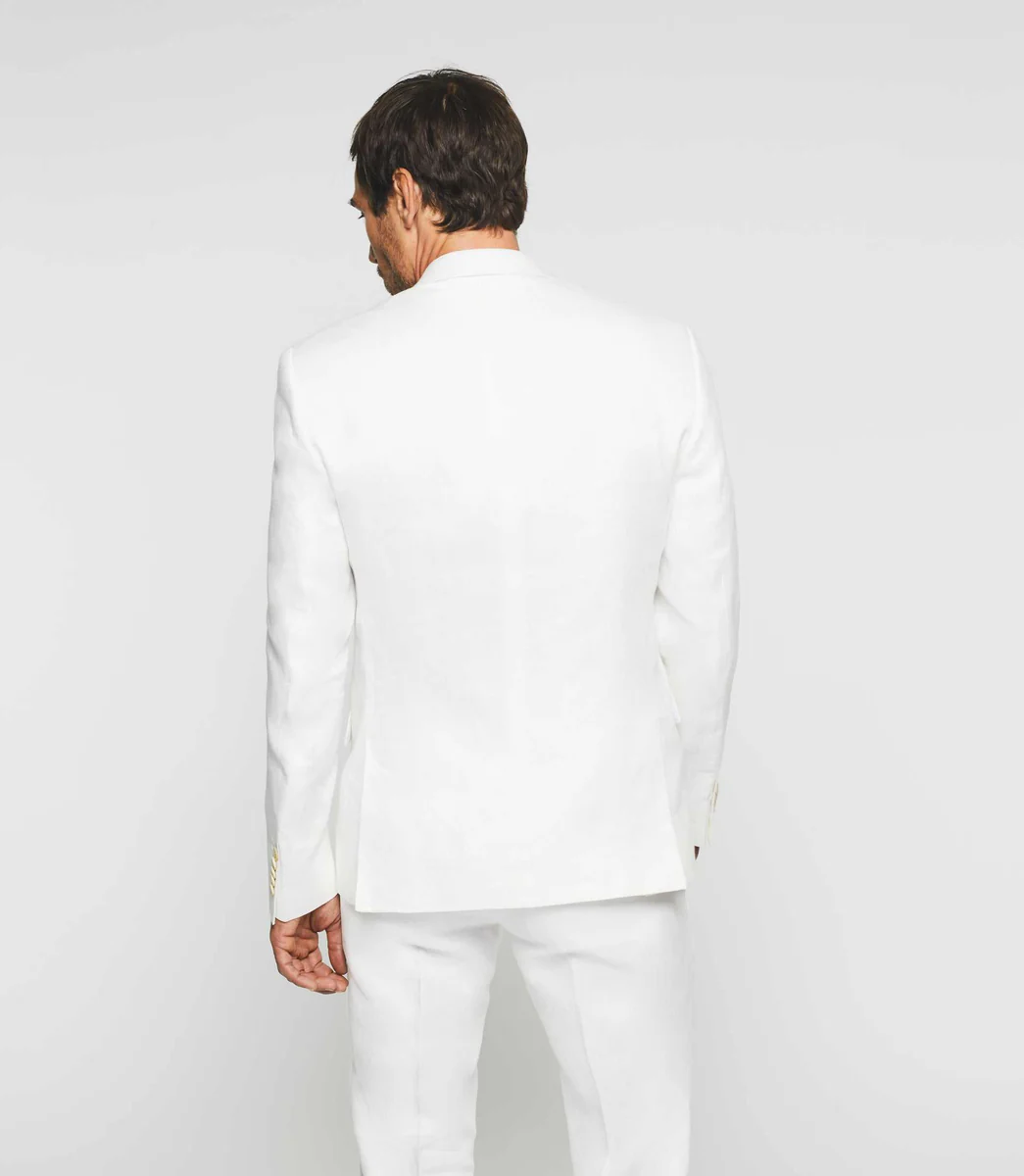 Veste ville séparable en lin blanc 