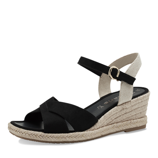 Tamaris Højhælede Wedge Sandaler, Black, 39