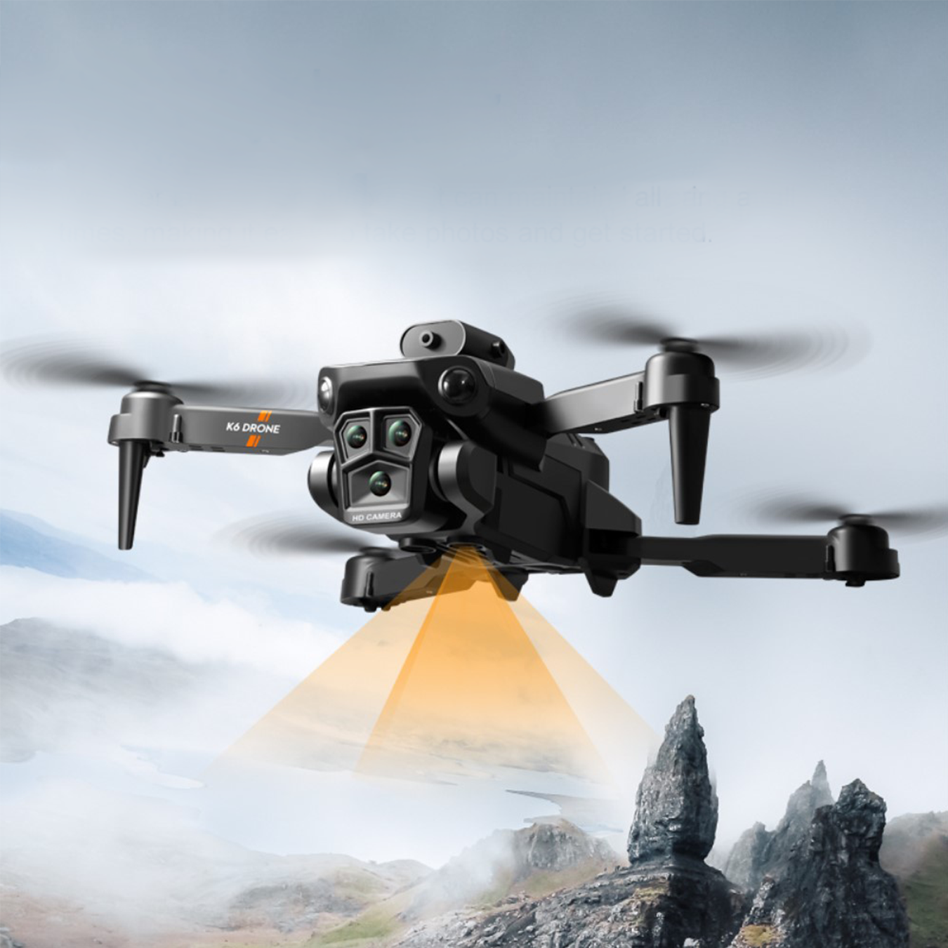 WiFi Faltbare RC Quadrocopter 360° Obstacle Avoidance Drohne 3-fach 4K HD Kamera   Fernbedienung
