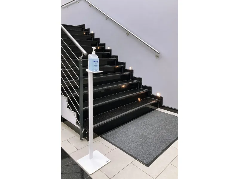 DURABLE Desinfektionsmiddeldispenser gulv Basic, hvid