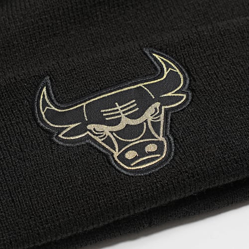 Bonnet Metallic Badge Chicago Bulls Noir Doré