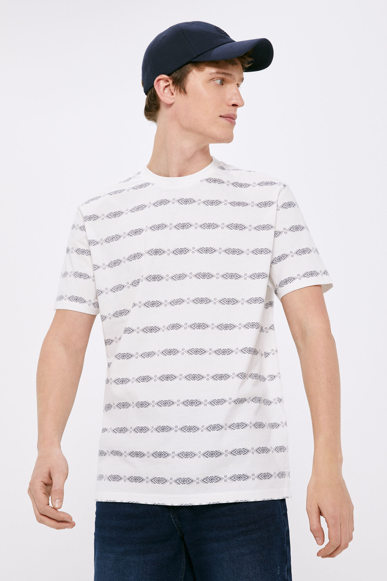 Camiseta Aop - marfim