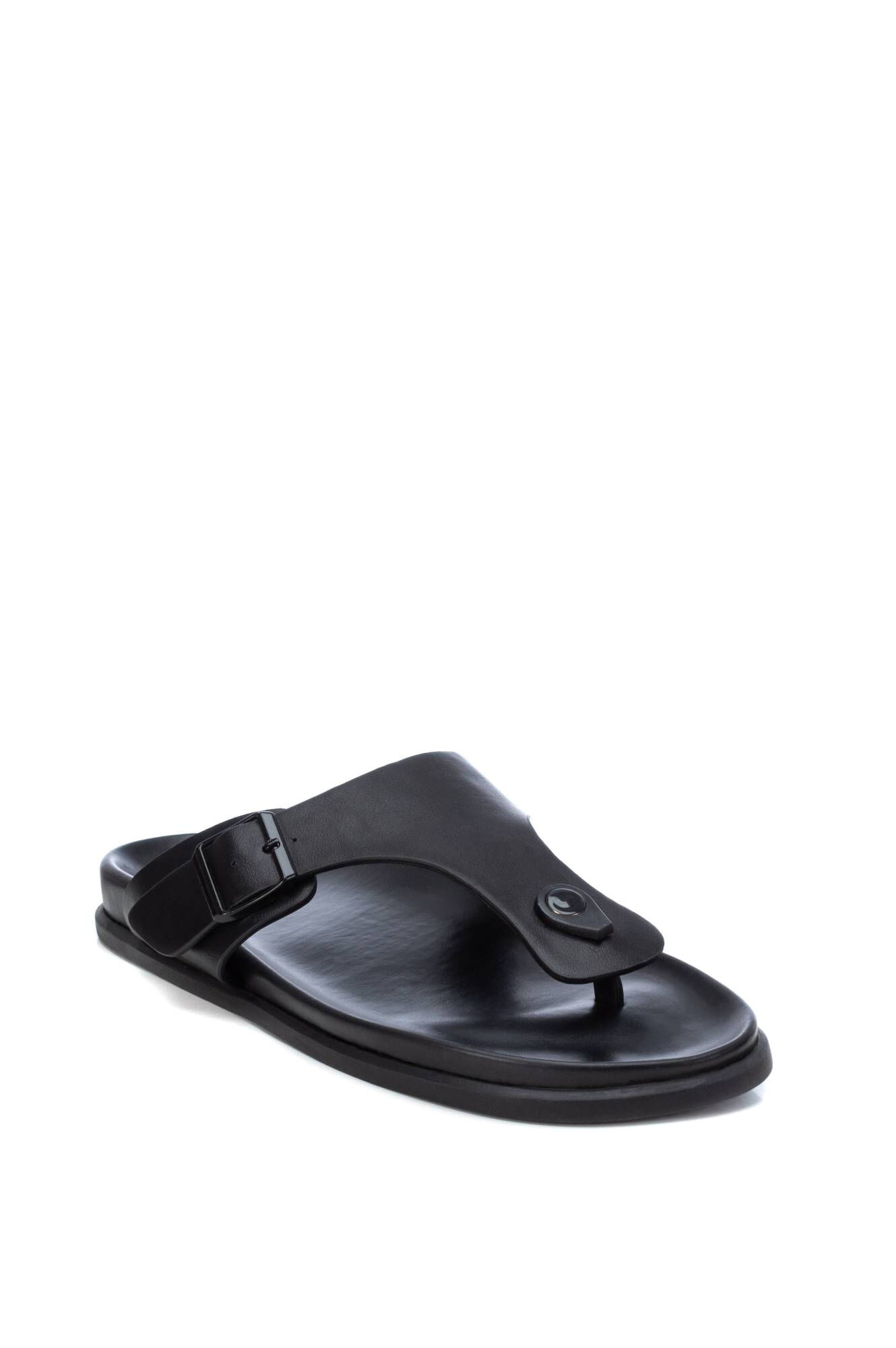 Sandália masculina com aparência de couro, Xti - preta