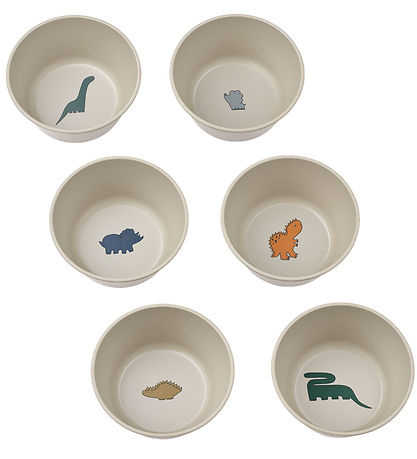 Liewood Sk?le - 6-pak - Cees bowl - Dinosaurus/Mist