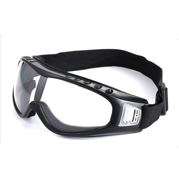 Black Ski Goggles Clear Glass Goggles MC MX Moped Glasses