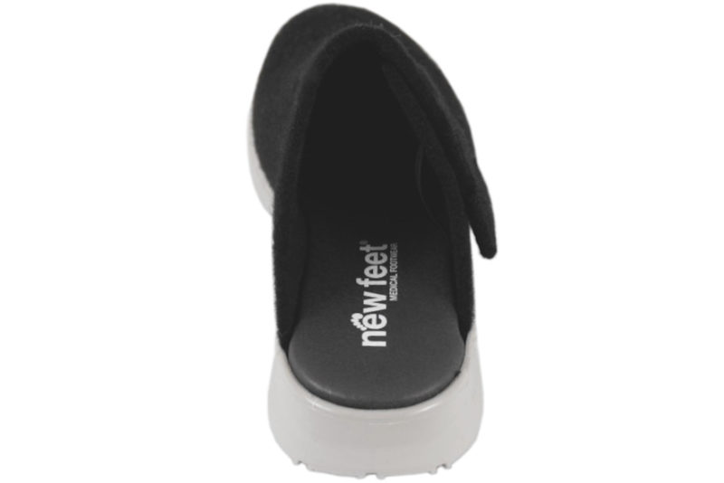 NEW FEET SORT ULDFILT HJEMMESKO UDEN BAGKAPPE