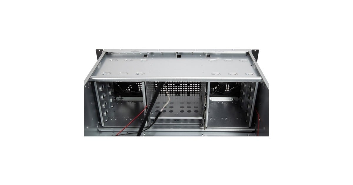 Inter-Tech4U 40248 rack behuizing  (Zwart | 2x USB-A)