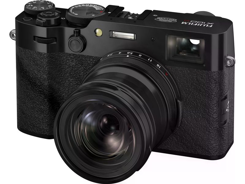 Fujifilm Fotokamera X100VI Schwarz Kompakte Digitalkamera mit anspruchsvollem Design und intuitiver Bedienbarkeit