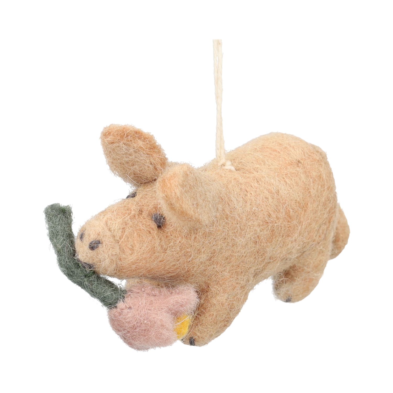 Hanger, vilt, biggetje met een bloem