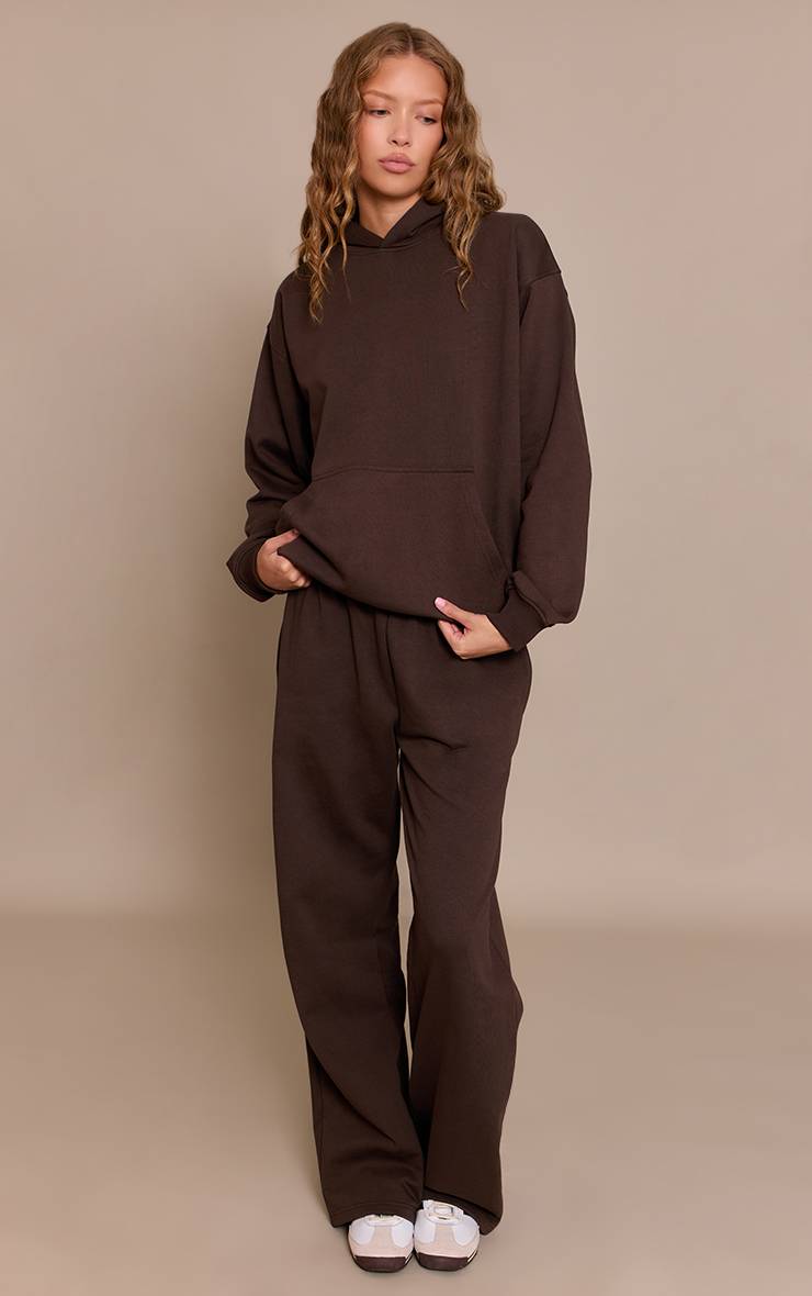 Chocolat Jogging Droit En Coton Loopback Épais 440 G/m² PLT