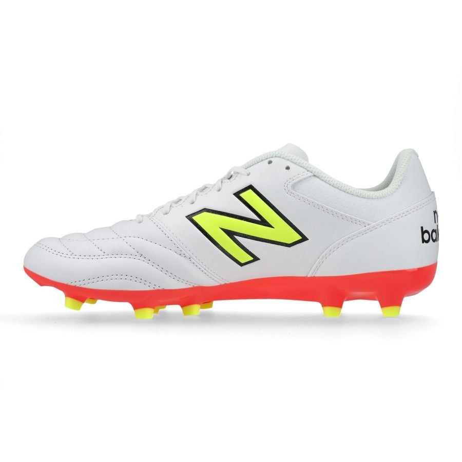 New Balance 442 V2 Team FG Flash Point - Blanc/Vert/Noir