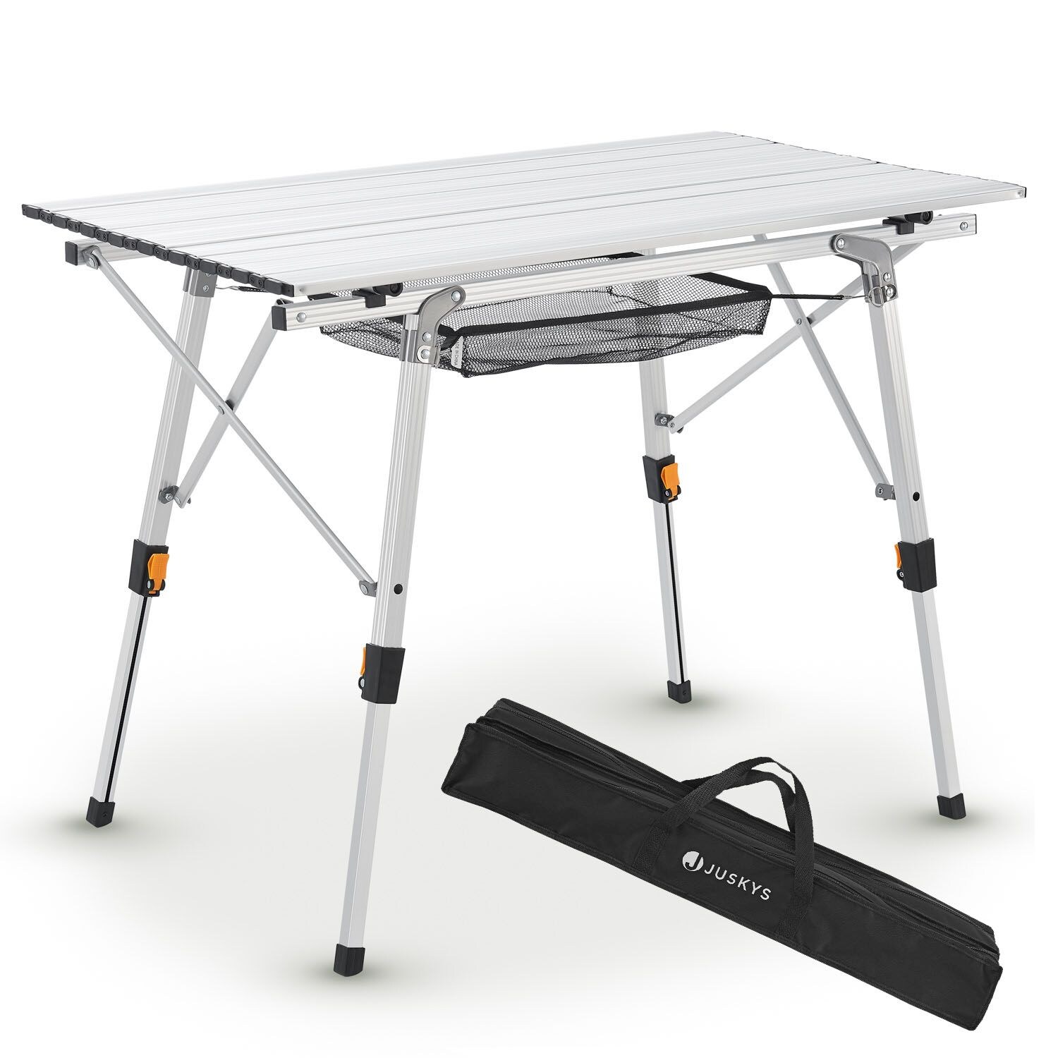 Juskys Campingtisch Picco - Aluminium Tisch klappbar, leicht - Camping, Garten - Klapptisch Silber