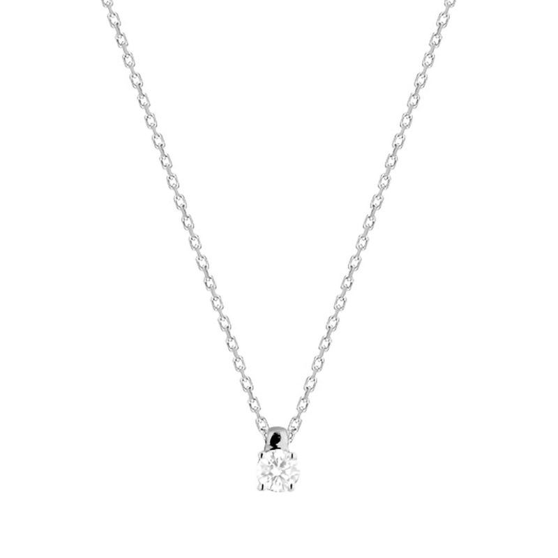 Collier Femme - Or 18 Carats - Diamant 0,14 Carats - Longueur : 42 cm