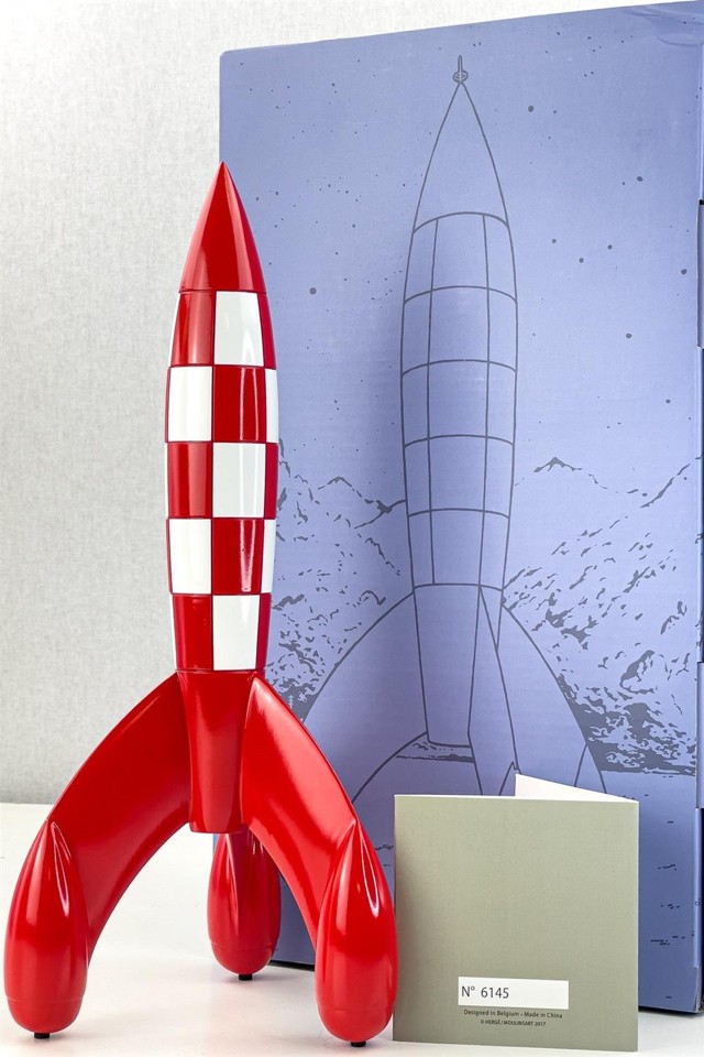 Statue - Måneraket Tintin (30 CM)