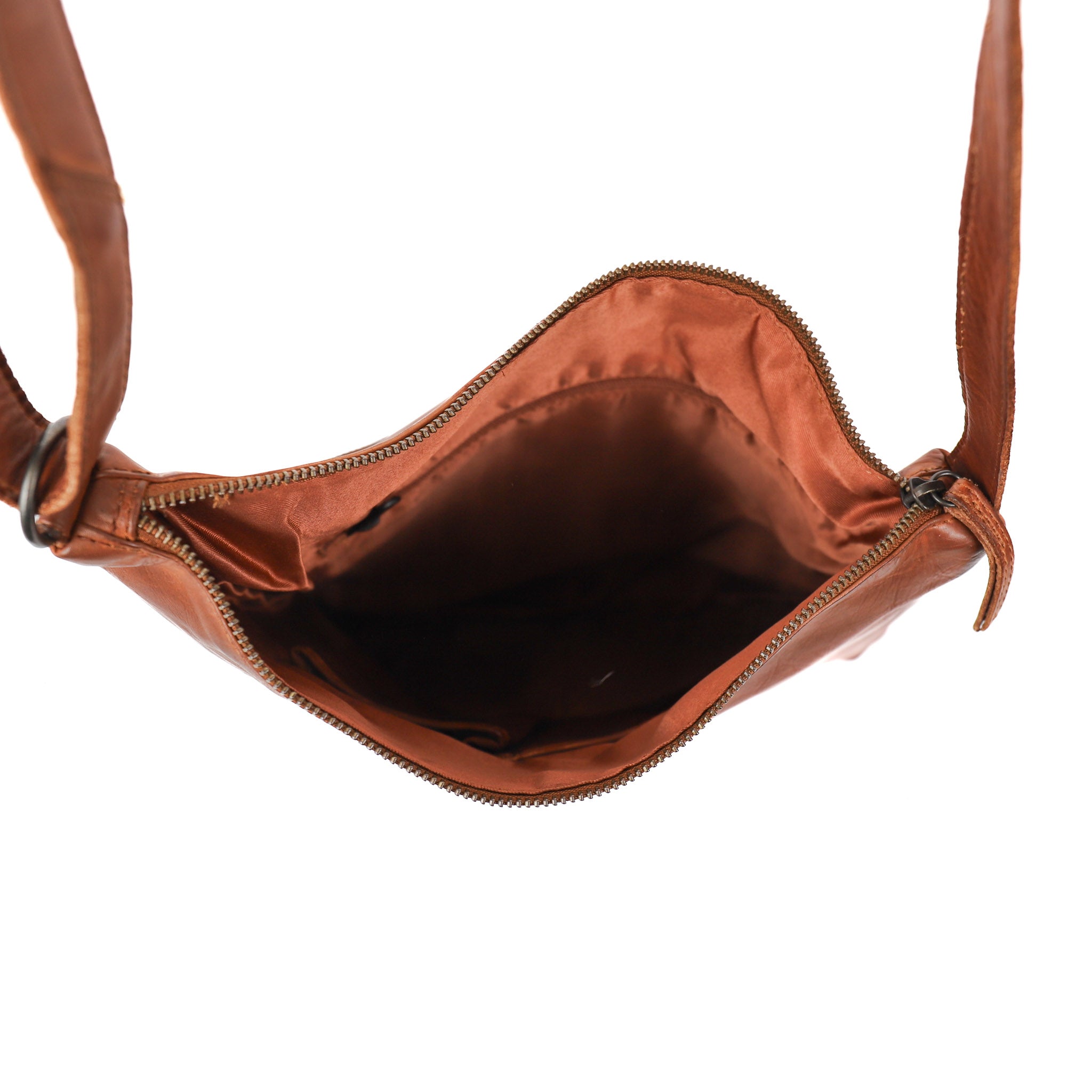 Asymmetrische buideltas 'Jeanine' cognac Cognac
