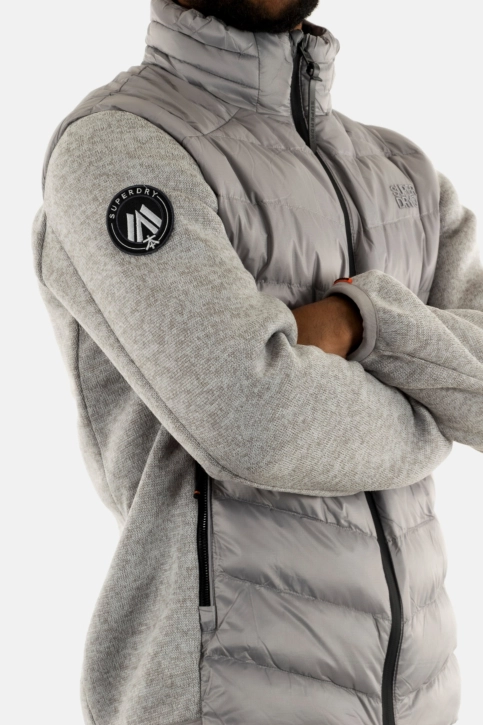 Doudounes superdry storm knit hybrid padded 07q grey marl