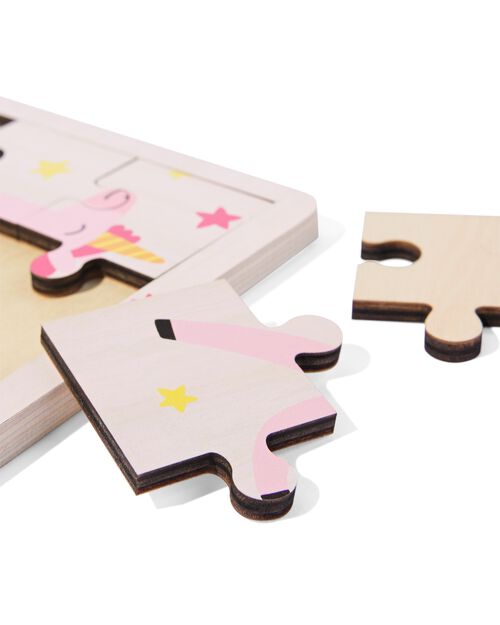puzzle à encastrement en bois licorne