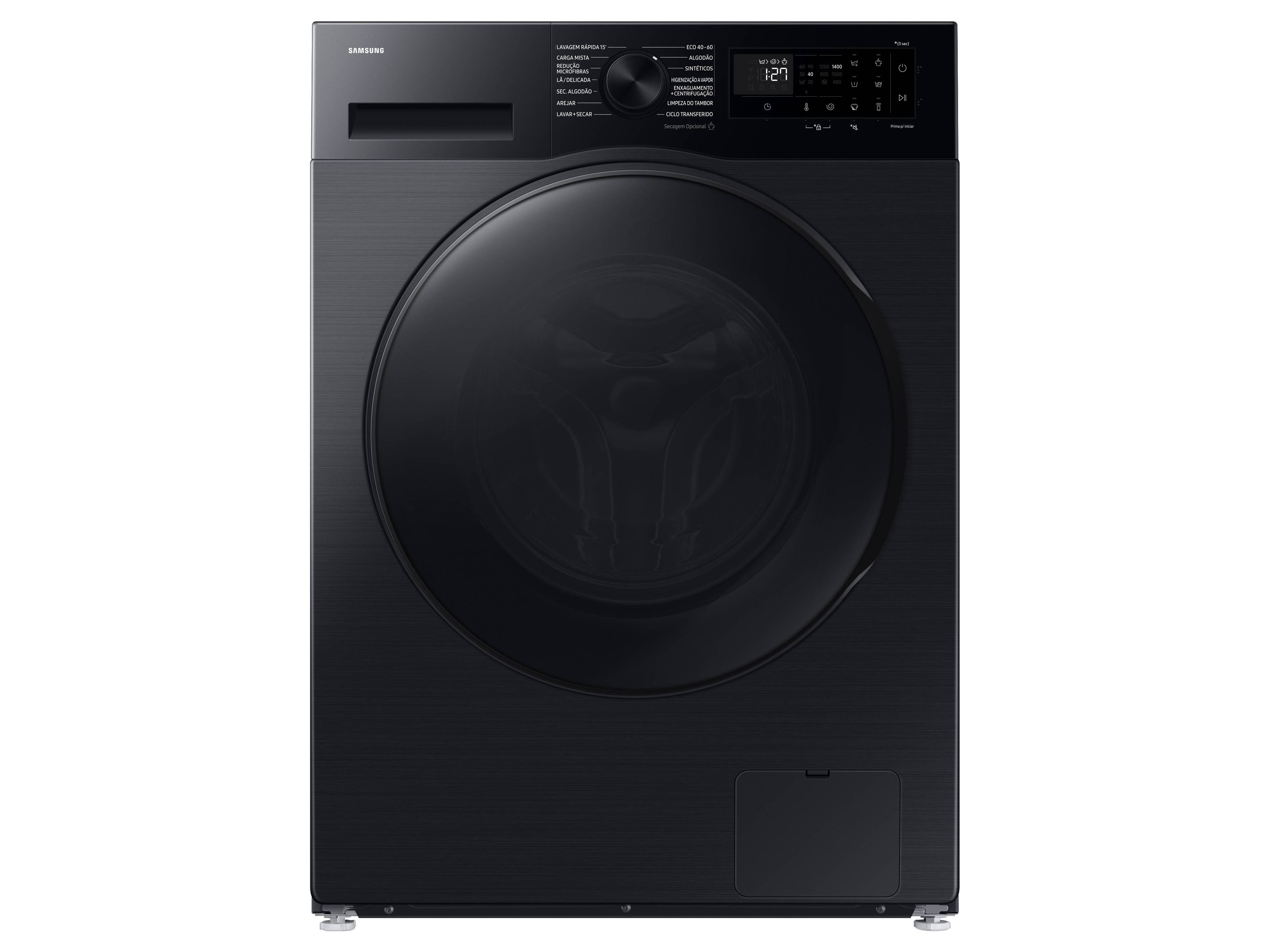 MÁQUINA DE LAVAR E SECAR ROUPA SAMSUNG WD90DG5B15BBEP LAVA 9KG SECA 6KG