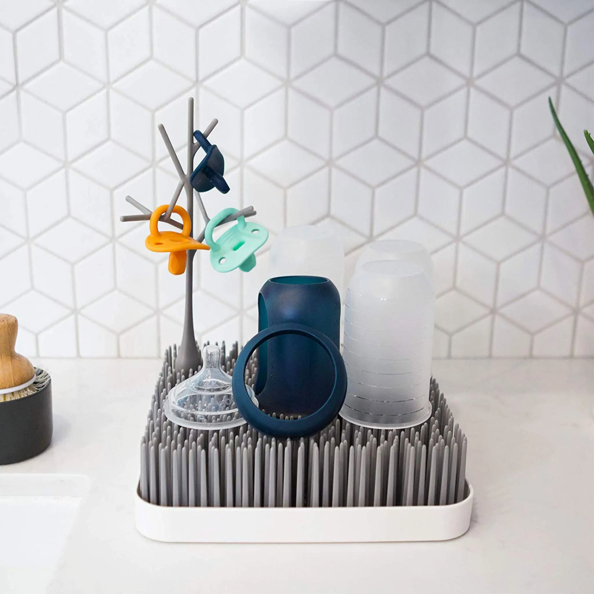 Boon Égouttoir Pour Biberons Gazon Gris