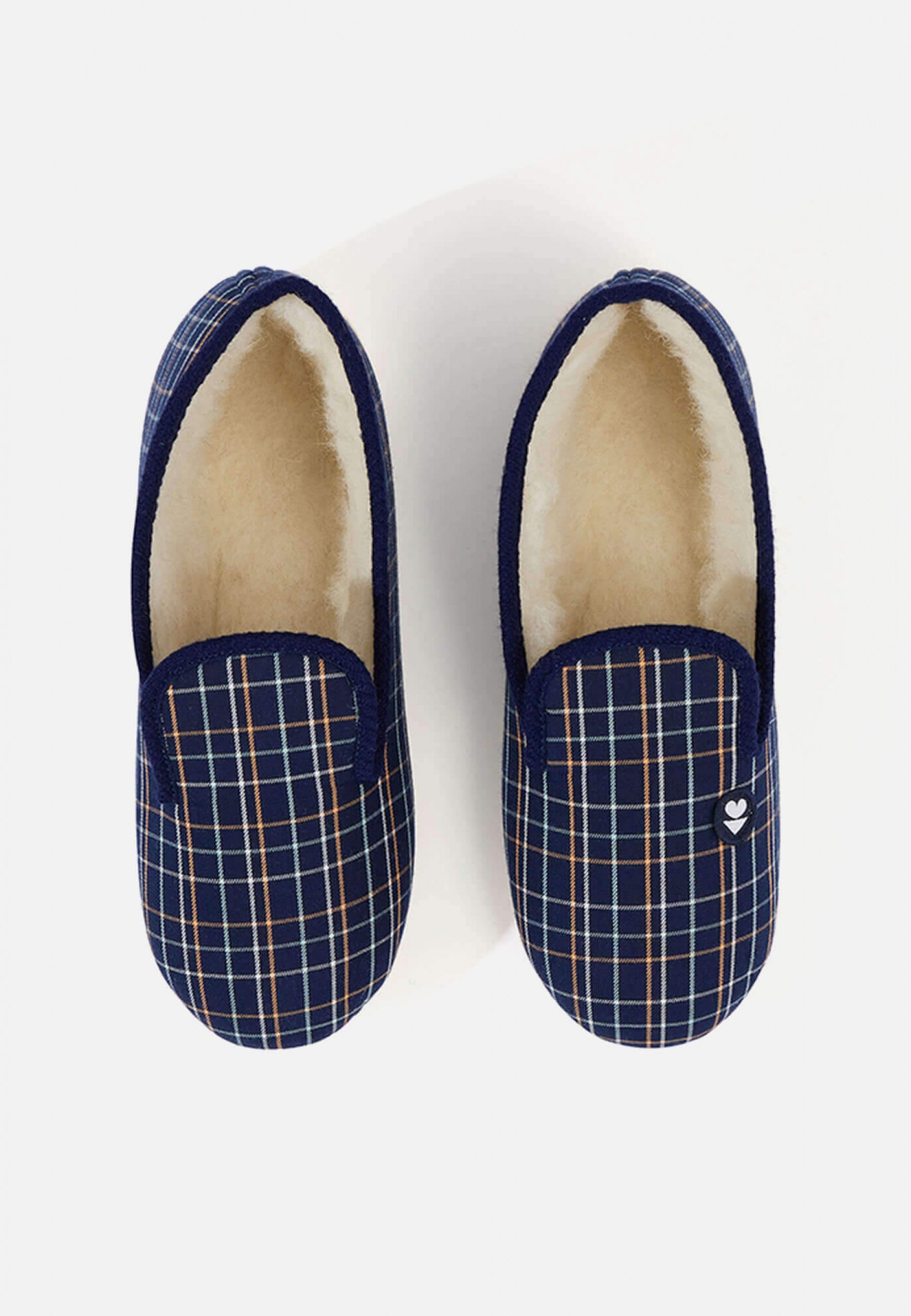 Chaussons d'intérieur en laine-Pantoufles Tomette