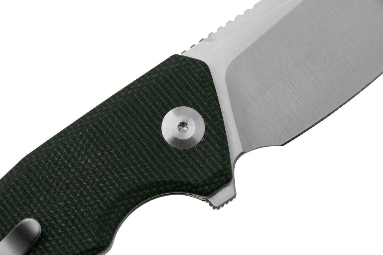 Civivi Regulatron C23006-2 Satin Nitro-V, Green Canvas Micarta zakmes