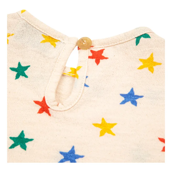 Bobo Choses T-Shirt Coton Bio Texturé Etoiles | Ecru