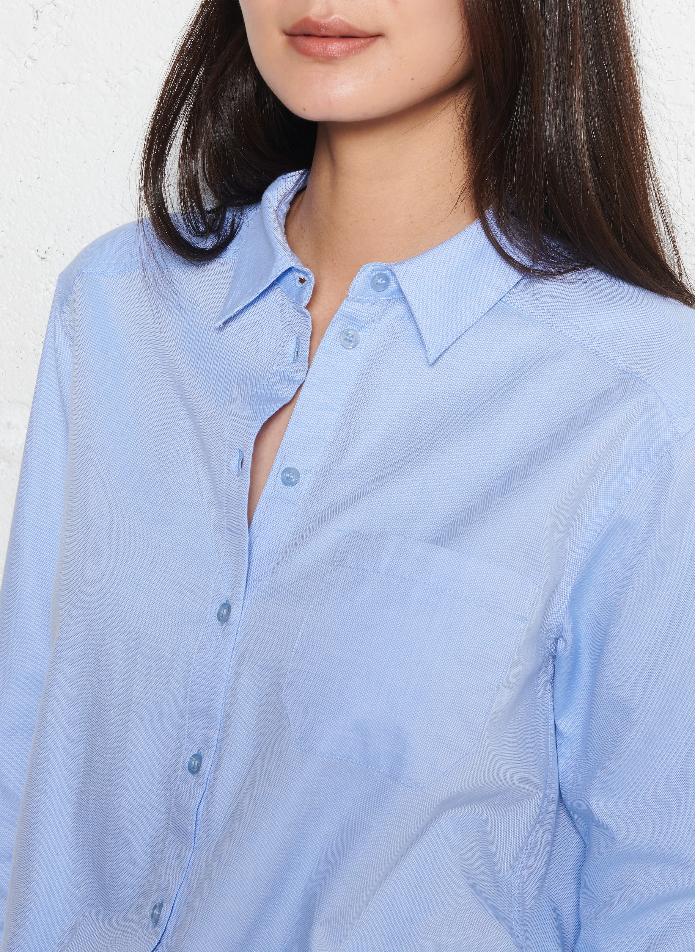 THOMAS - Chemise col classique en coton| Bleu